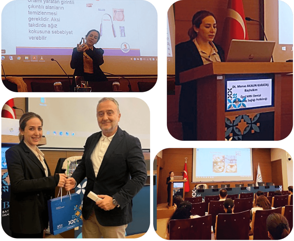 Dt. Merve Akalın Karataş’ın konferans ve sunum etkinliğinden kareler – MRV Dental Antalya